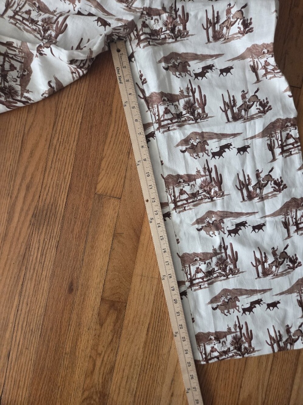 Reformation Riza 100% Linen Pants Sonora Cowboy Print High Rise Wide Leg Size 29 - Picture 10 of 15